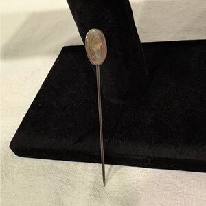 Vintage Sterling Silver Abalone Shell Stick / Hat Pin 2 1/2”